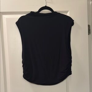 A New Day Black Ruched Sleeveless Muscle Tee